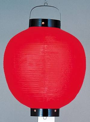 提灯 関西型ビニール提灯 17号丸型（赤）